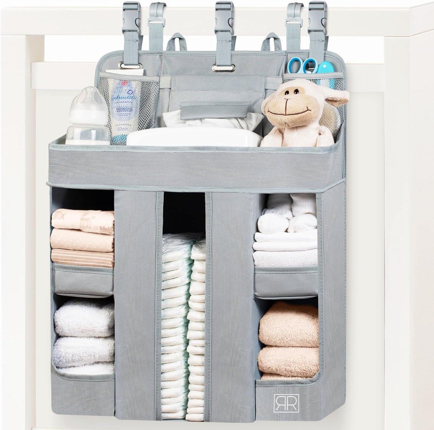 ROYAL RUSU Premium Hanging Diaper Caddy Organizer for Baby Essentials