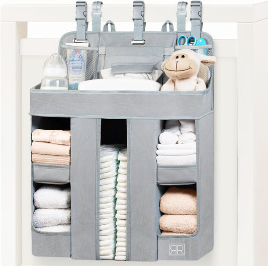 ROYAL RUSU Premium Hanging Diaper Caddy Organizer for Baby Essentials