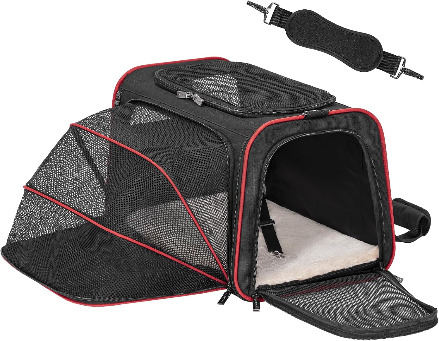 Expandable Cat Carrier for Travel - Soft-Sided Pet Carrier