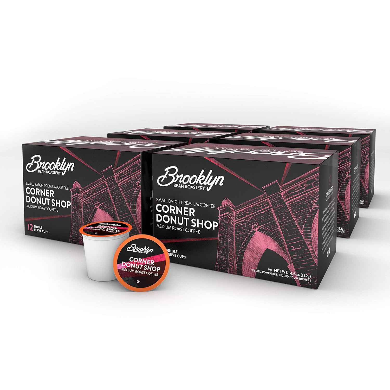 Brooklyn Beans Corner Donut Shop Coffee Pods for Keurig Brewers