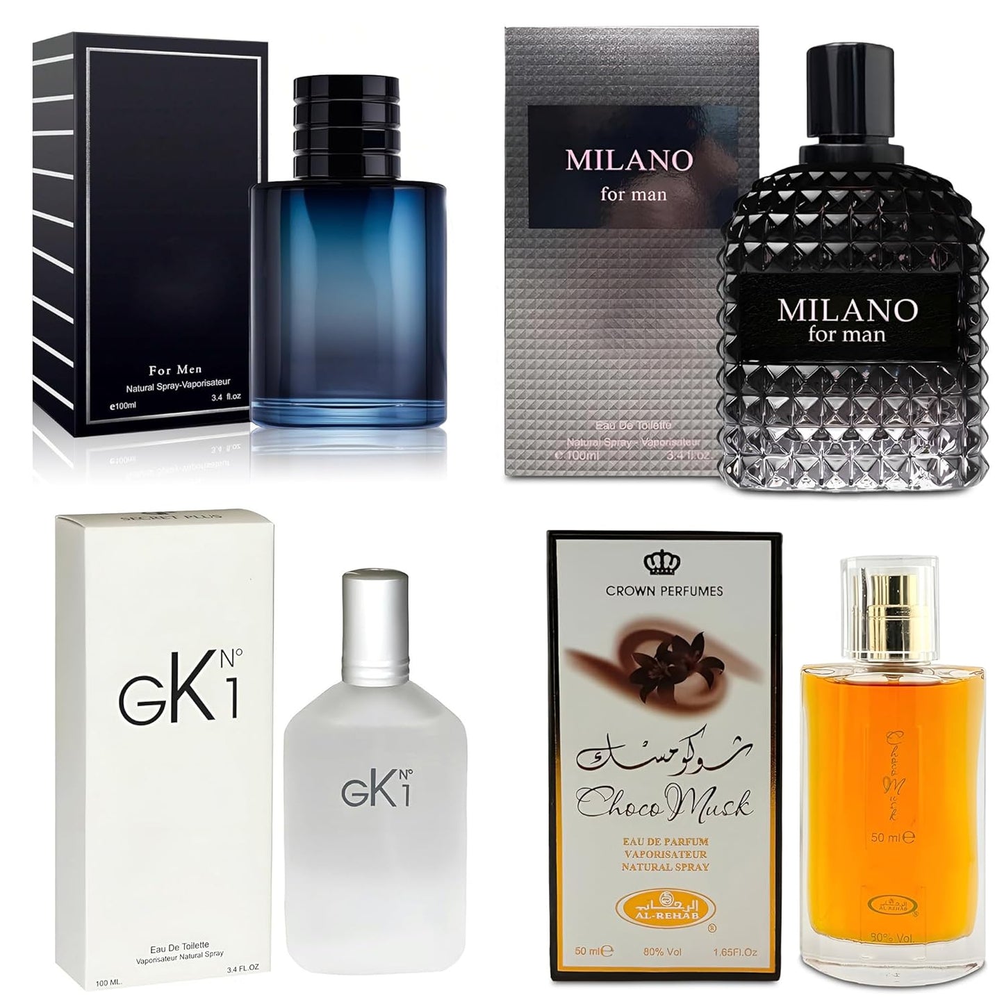 AFLUXE 4-Piece Cologne Set for Men: Sophisticated Scents