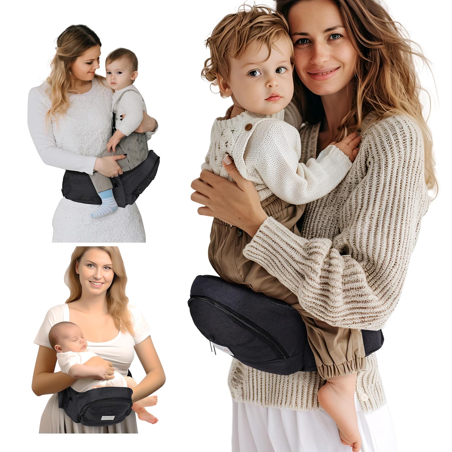 FRUITEAM Hip Seat Baby Carrier - Ergonomic & Spacious