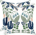 Alysheer Floral Embroidered 20in x 20in Pillow Covers Set of 2