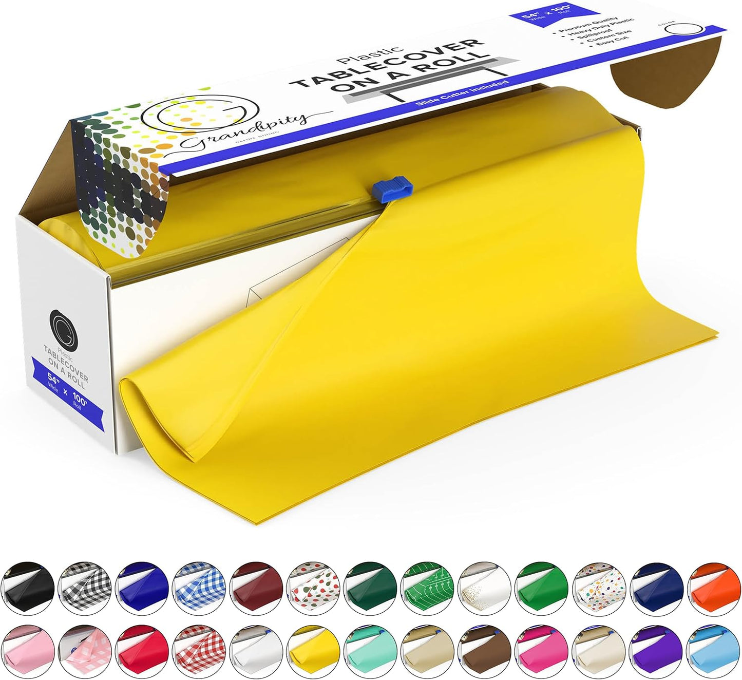 Premium Yellow Disposable Tablecloth Roll for Any Occasion