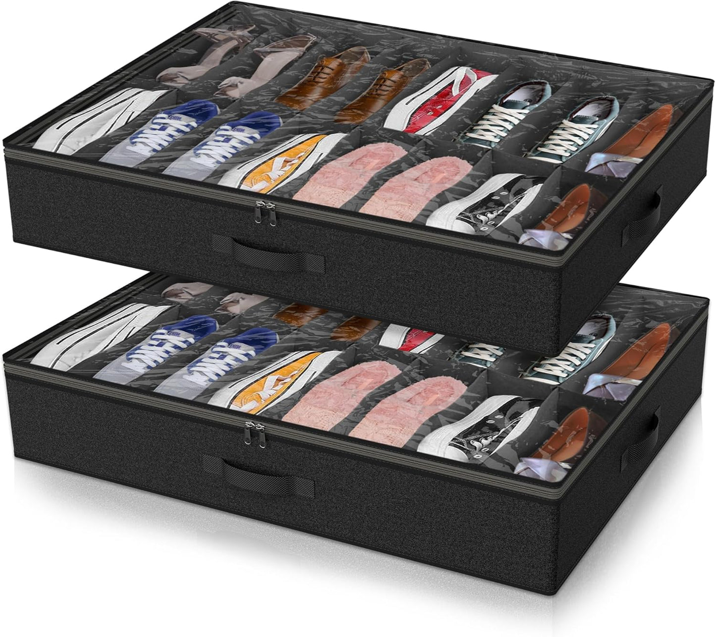 Under Bed Shoe Storage Organizer for 32 Pairs of Shoes