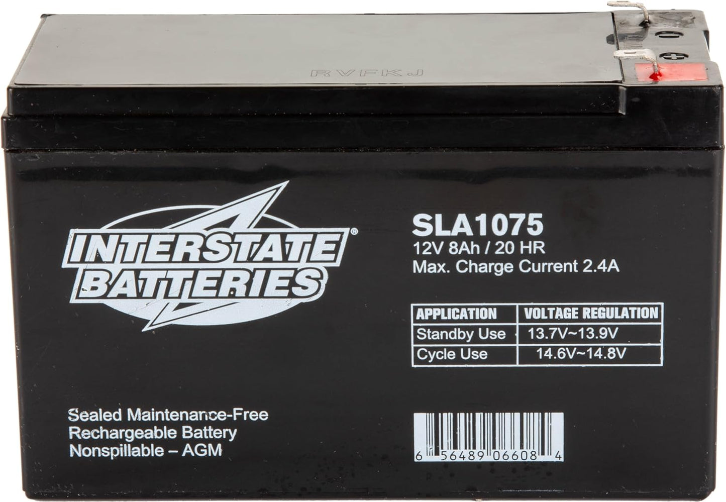 Interstate Batteries 12V 8Ah SLA1075 Battery for UPS Systems