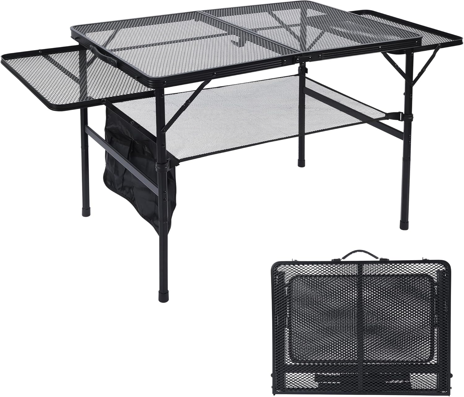 Folding Grill Table for Camping, Picnic, and BBQ Fun