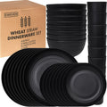Wheat Straw Dinnerware Set for 8 - Lightweight Unbreakable Service (32