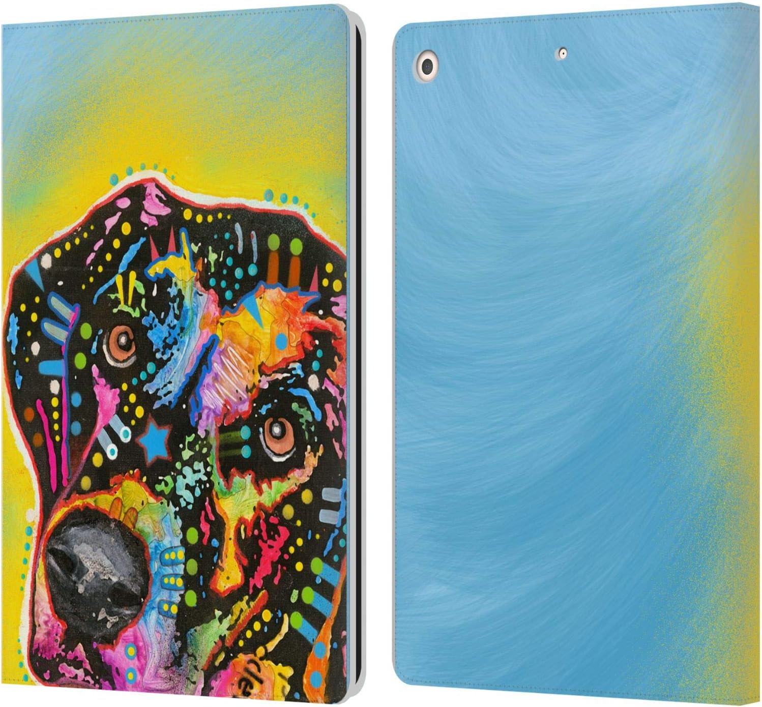 Dean Russo Labrador Dogs Leather Wallet Case for iPad 10.2