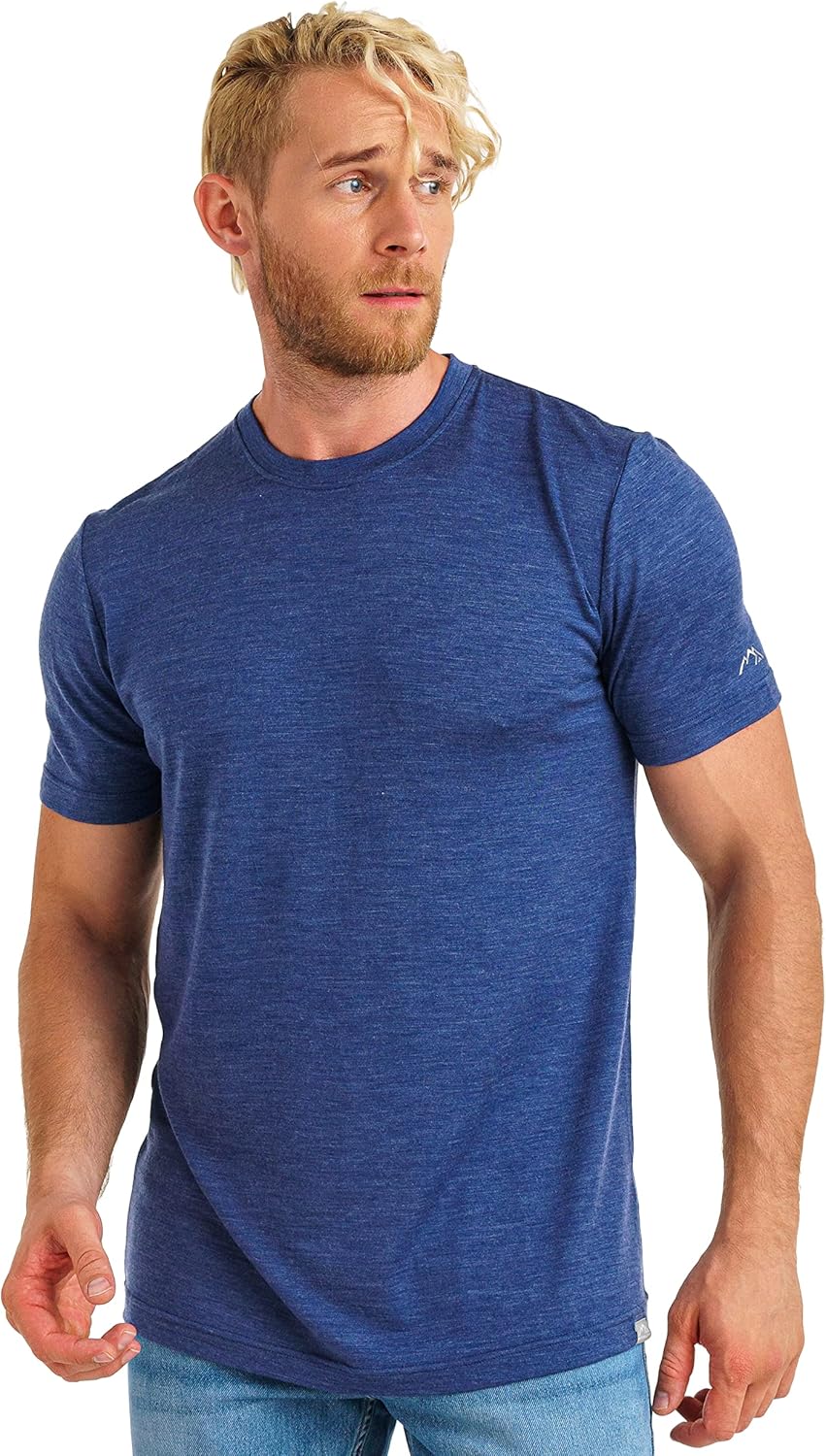 Merino Wool T-Shirt for Men - Lightweight Base Layer Comfort