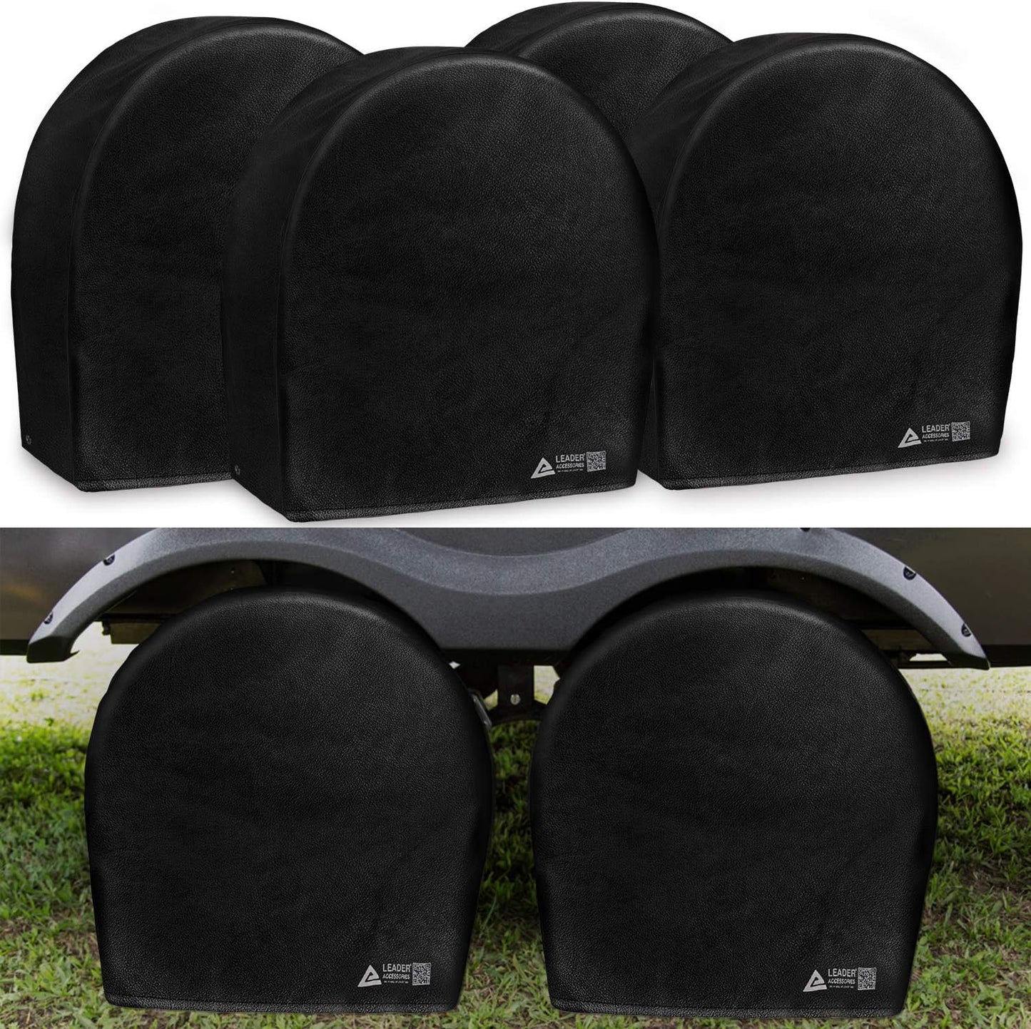 Leader Accessories Tire Covers for Truck, SUV, Jeep, RV - 4 Pack