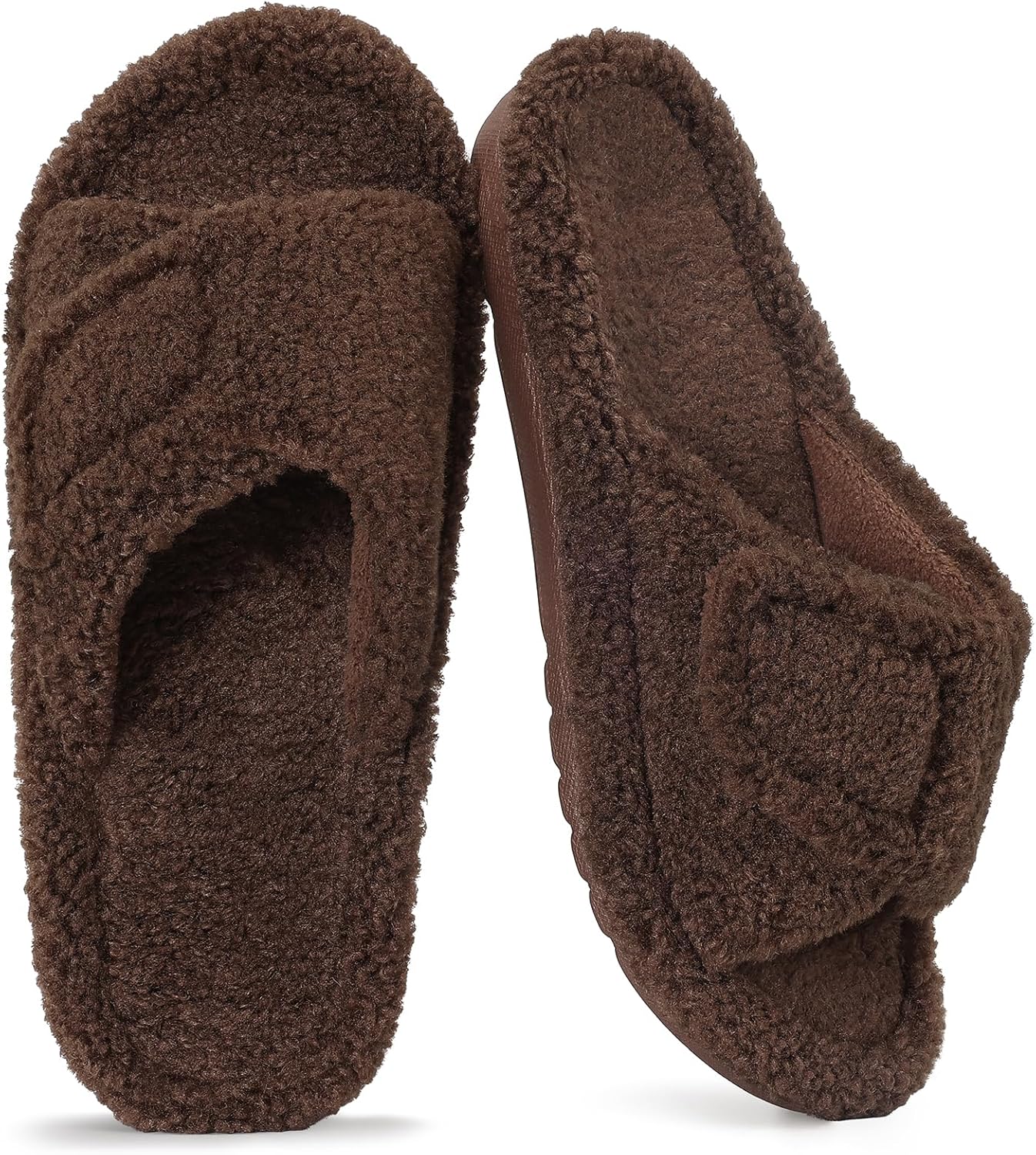 Litfun Womens Fuzzy Arch Support Slippers for Ultimate Comfort