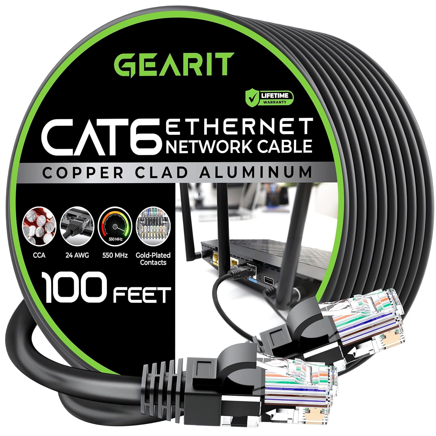 High-Speed Cat 6 Ethernet Cable - 100ft Length
