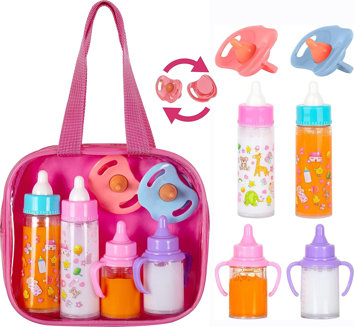 Disappearing Doll Feeding Set for Toy Stroller