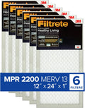 Filtrete 12x24x1 AC Furnace Air Filter MERV 13 - Elite Allergen Pack