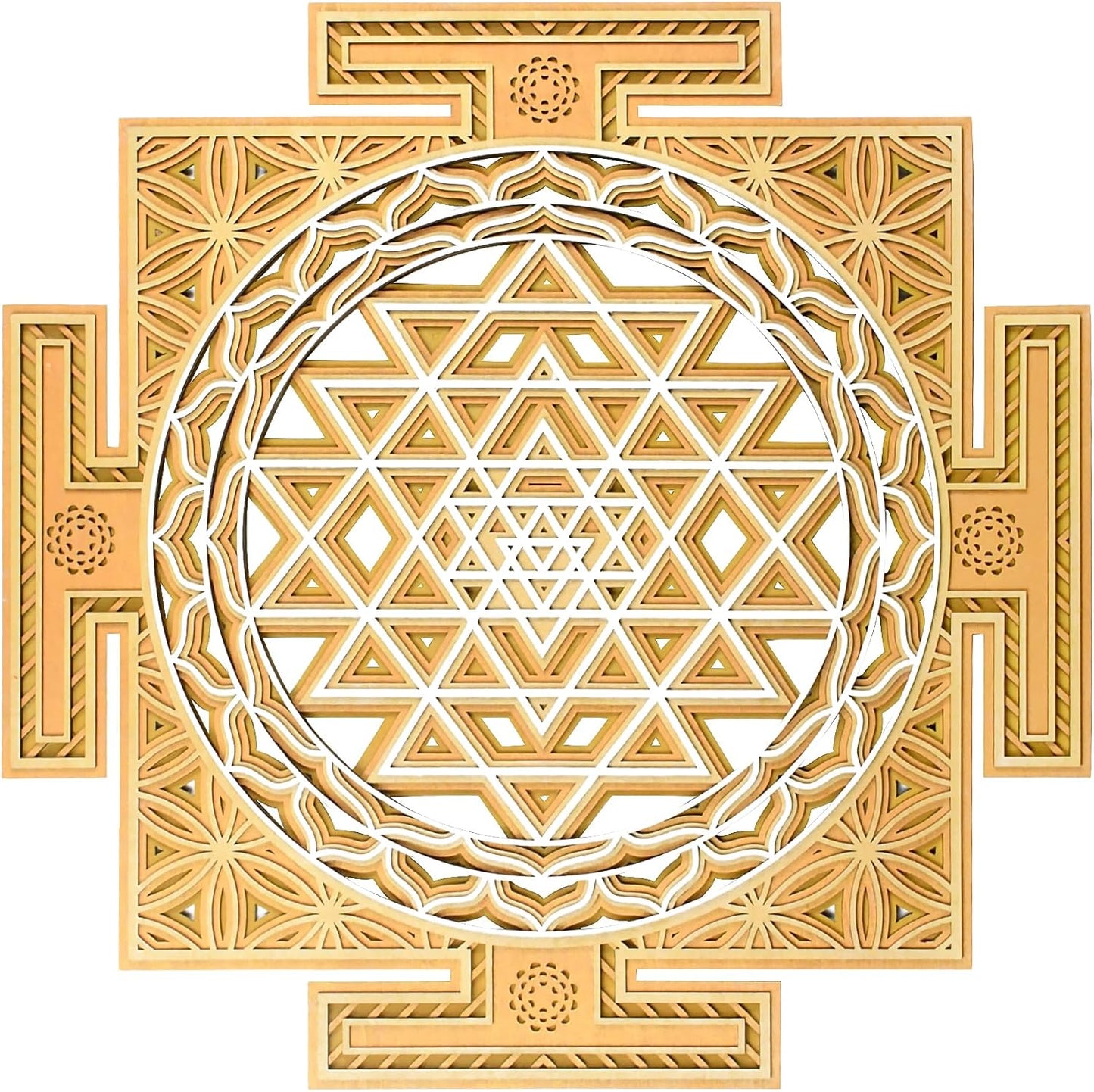 Sri Yantra Mandala Wall Art for Spiritual Home Decor