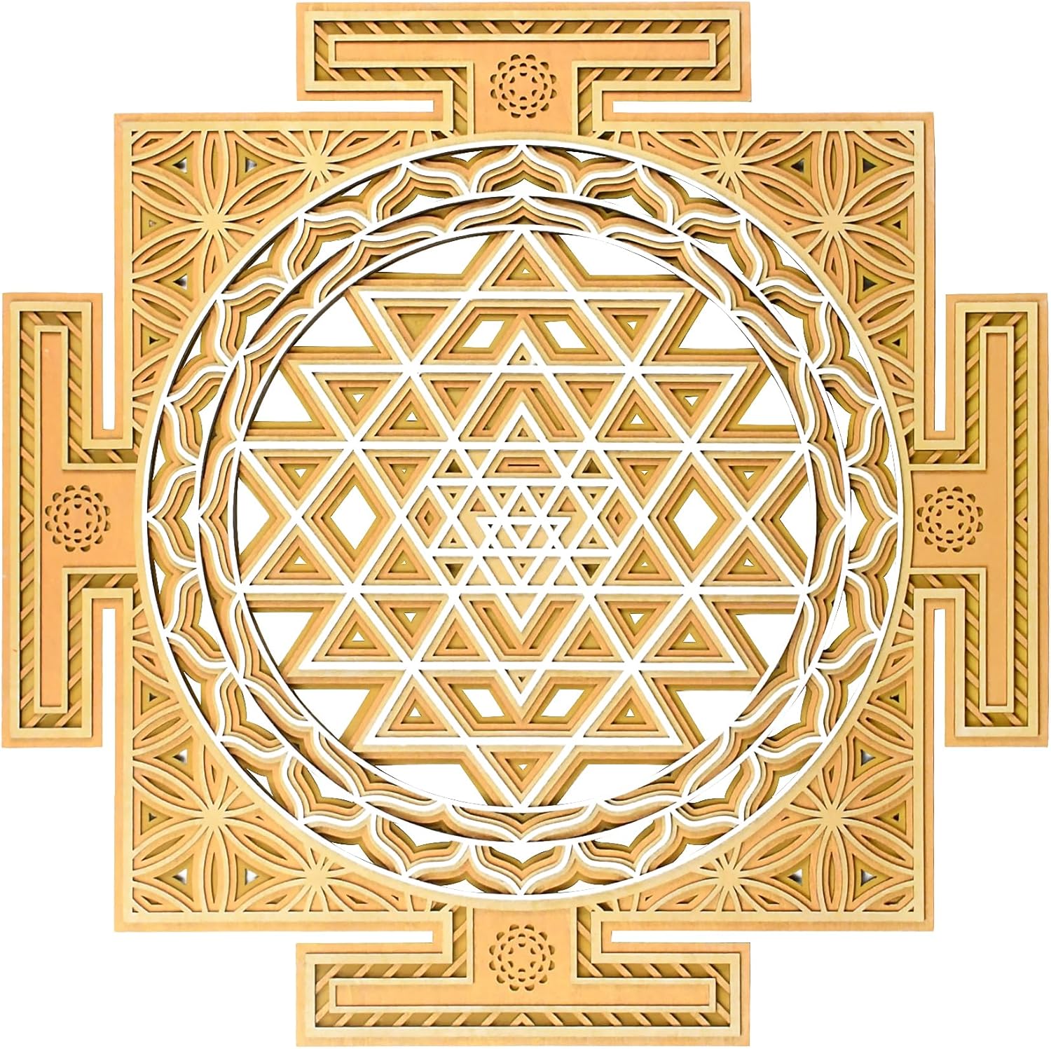 Sri Yantra Mandala Wall Art for Spiritual Home Decor