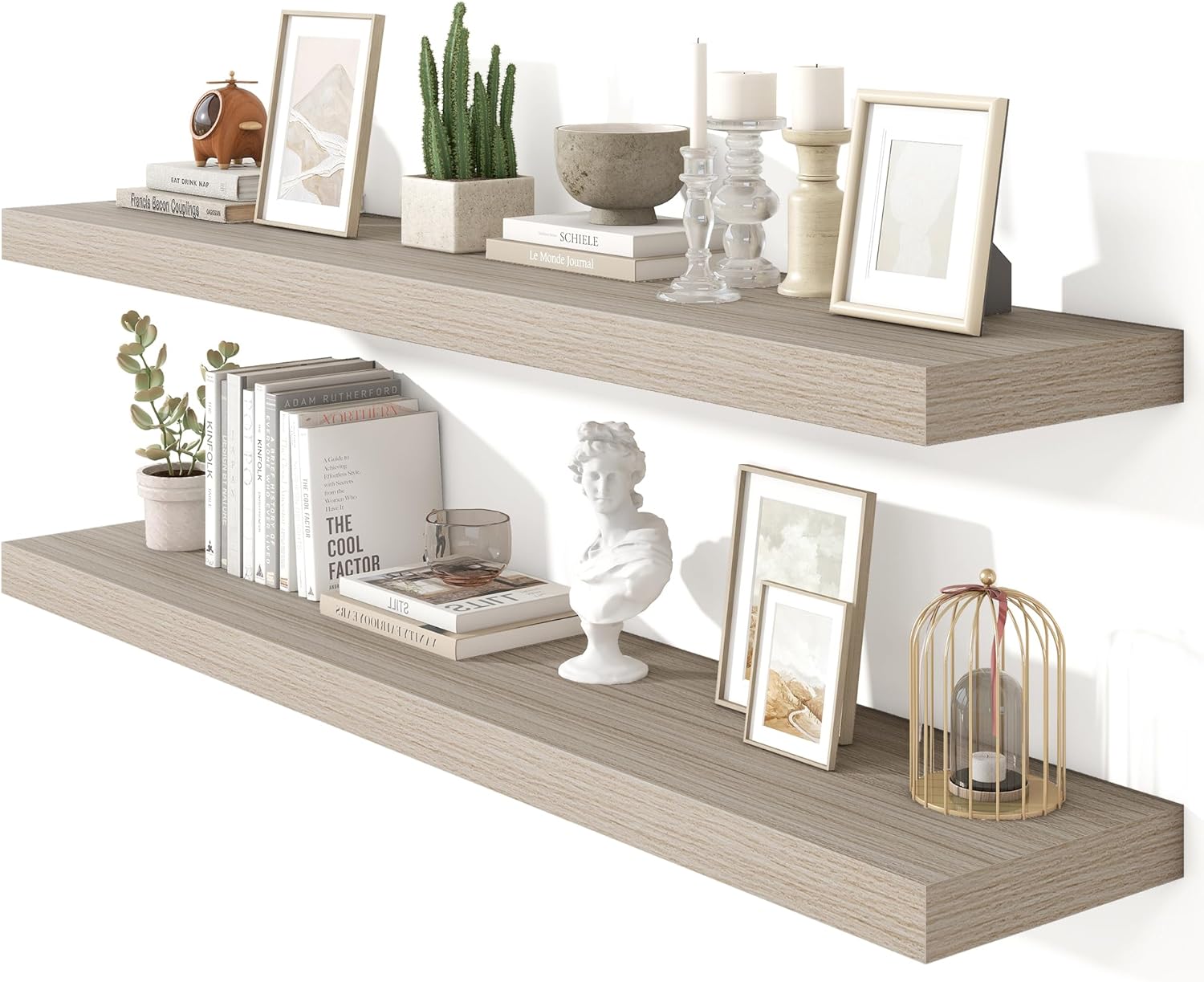 Heimlove 55 Inch Floating Shelves for Wall - Modern Storage Solution