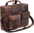 Leather briefcase 18 in Laptop Messenger Bag - Sleek Office Satchel