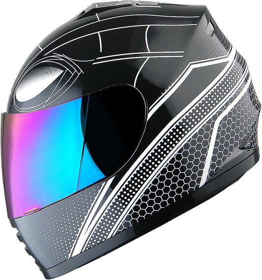 WOW Motorcycle Full Face Helmet for Youth and Kids Safety