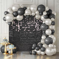 Shimmer Wall Backdrop Black 12Pcs Sequin Panels - Photo-Ready Sparkle