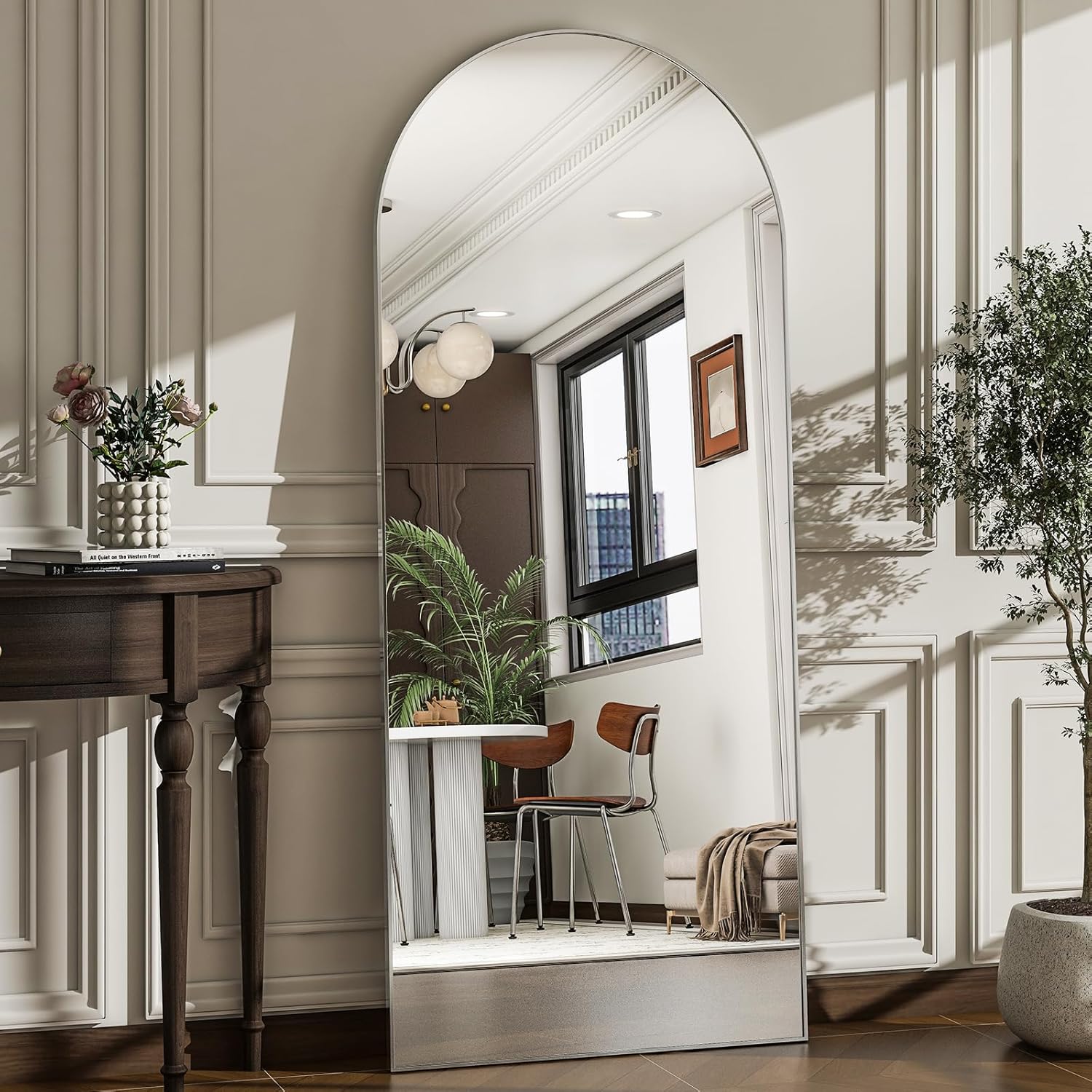 57in x 20in Arched Full Length Mirror for Home Decor