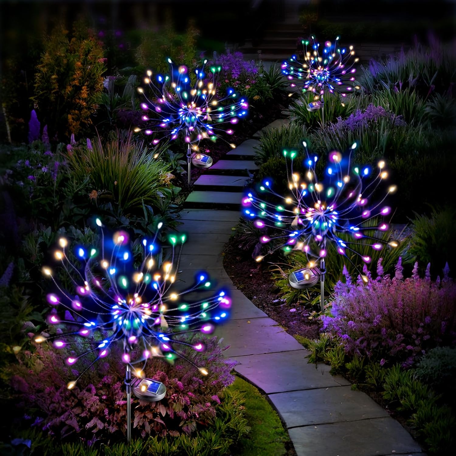 Anordsem Solar Lights Outdoor Decorative for Unique Garden Style