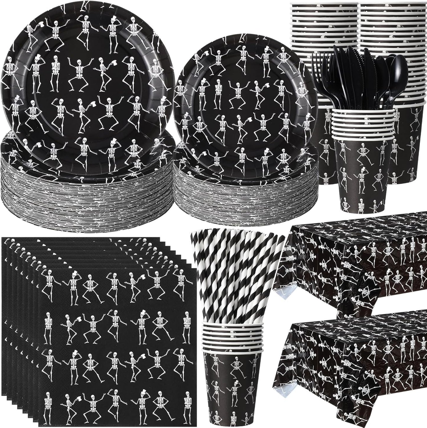 452 Pcs Halloween Skeleton Party Decorations for Spooky Fun