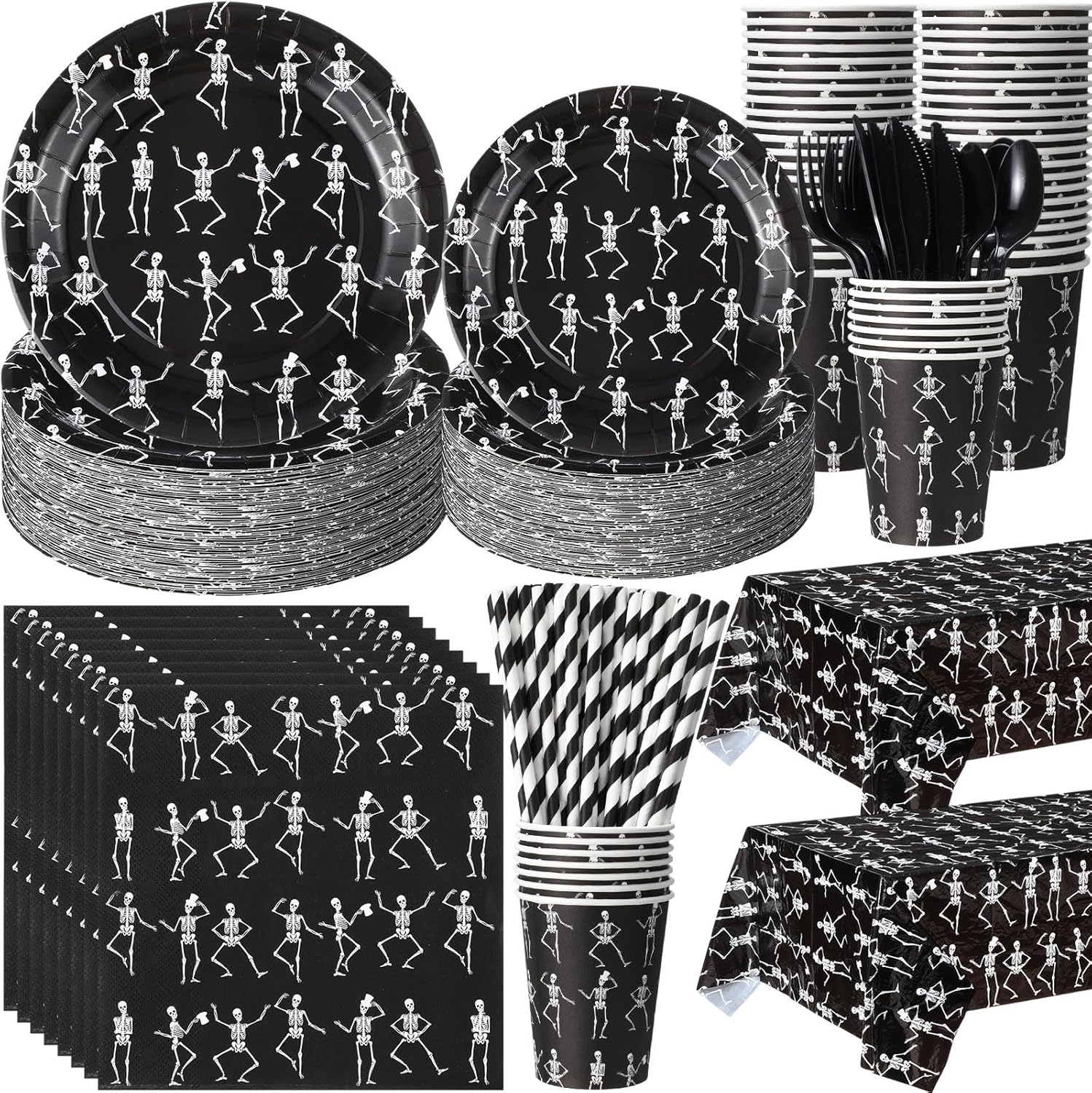 452 Pcs Halloween Skeleton Party Decorations for Spooky Fun