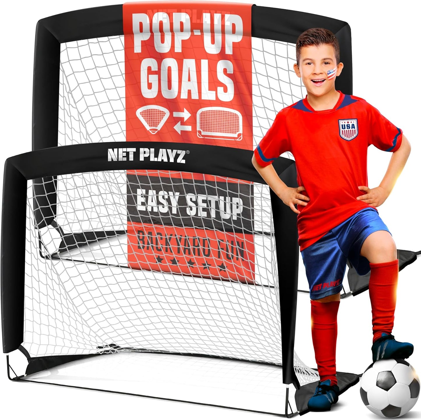 NET PLAYZ Portable Training Soccer Goal for Easy Setup Anywhere