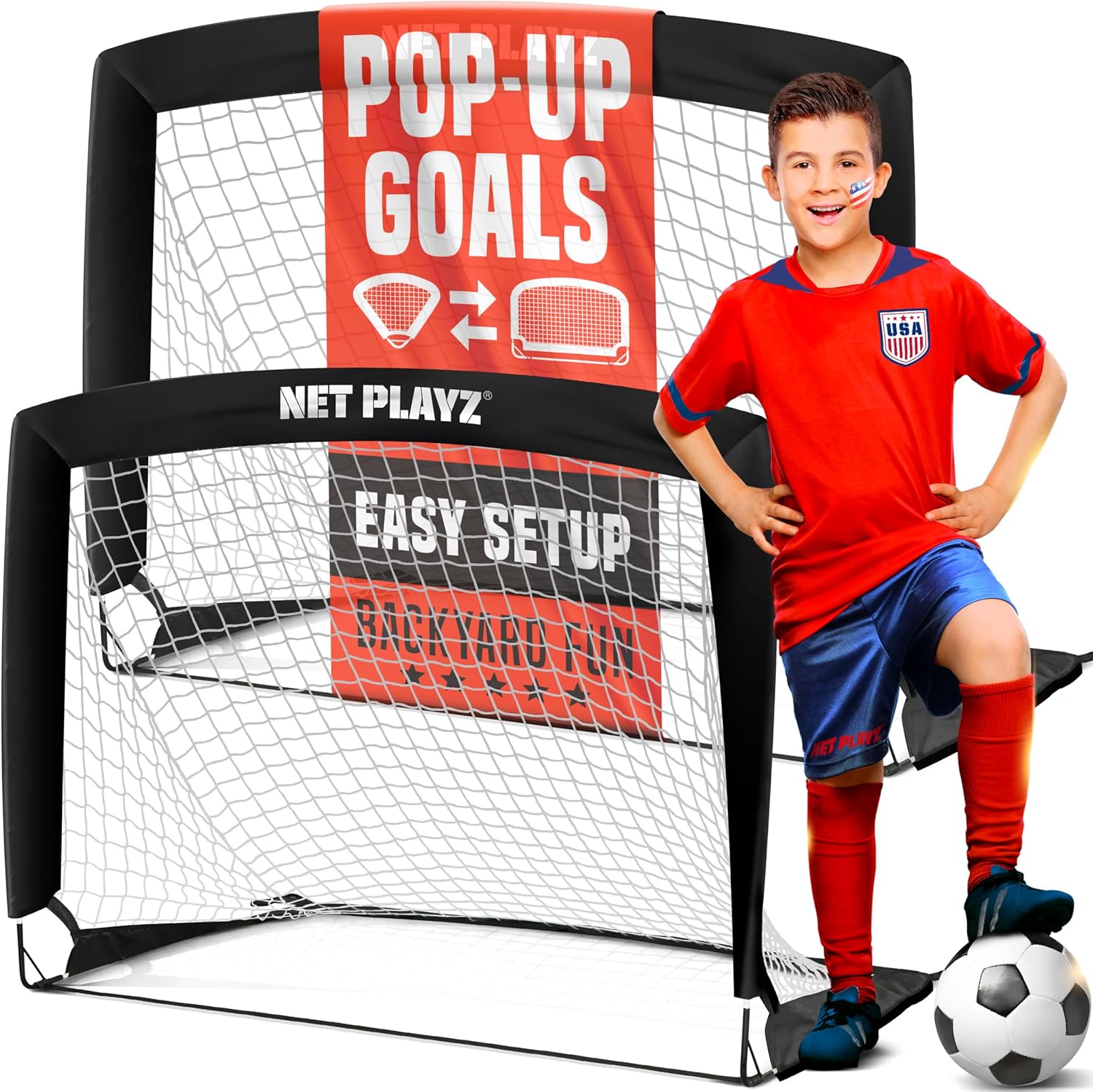 NET PLAYZ Portable Training Soccer Goal for Easy Setup Anywhere