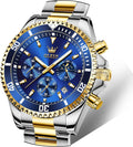 SHICHENG OLEVS Big Face Stainless Steel Mens Watch