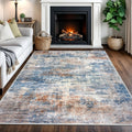 Abstract Area Rug 5x7 ft Washable Modern Printed - Soft, Non Slip