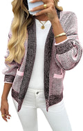 Saodimallsu Womens Open Front Waffle Knit Cardigan - Cozy Fall Staple