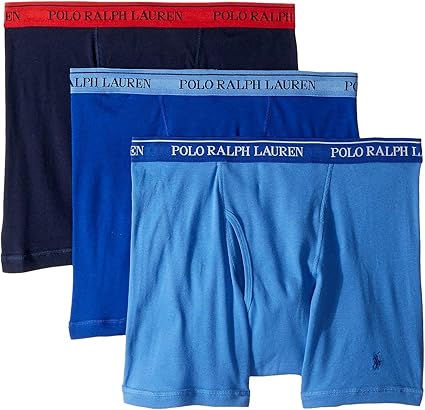 POLO RALPH LAUREN Men's Classic Fit Wicking Boxer Briefs 3-Pack
