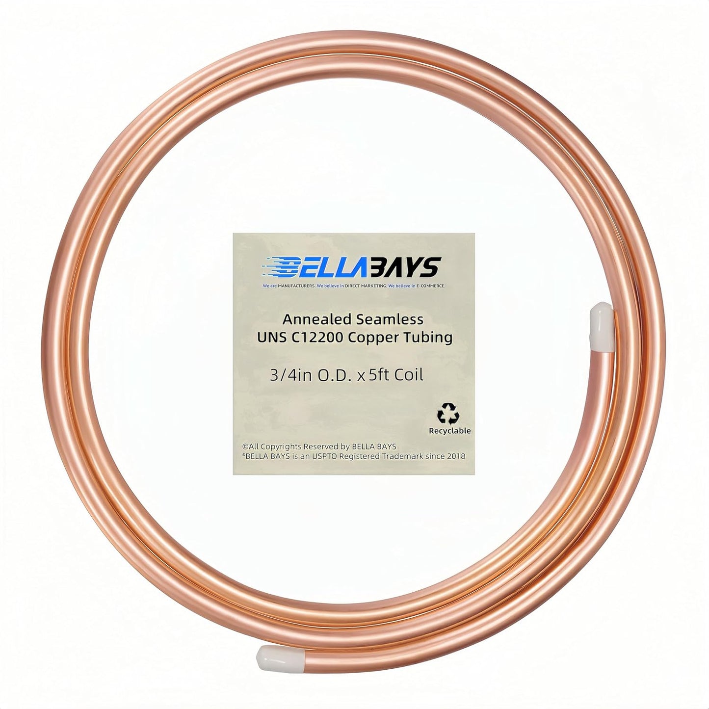 Premium 3/4in Copper Tubing for HVAC and DIY Projects