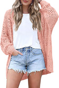 Lightweight Crochet Cardigan for Women - Oversized Open Front Knit