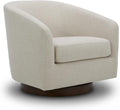 CHITA Swivel Accent Chair Linen Barrel - Cozy 360 Comfort