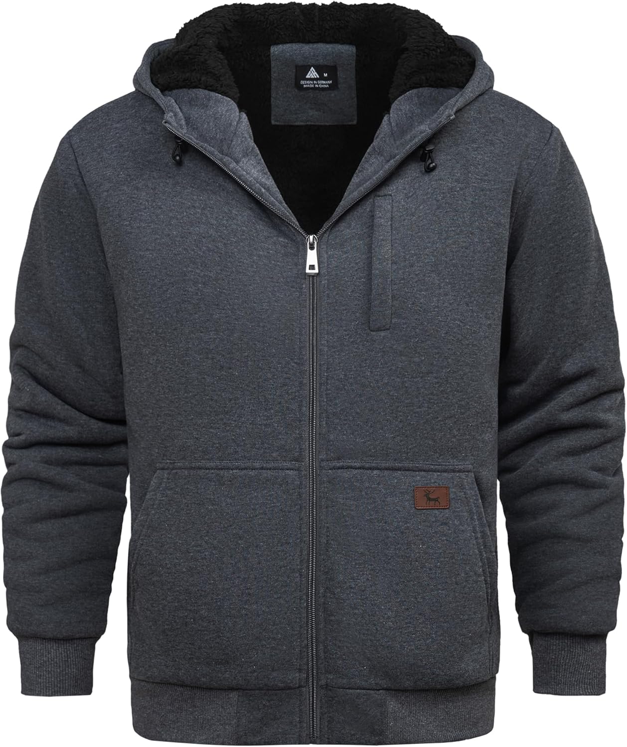 GEEK LIGHTING Heavyweight Fleece Hoodie for Men - Full Zip Up