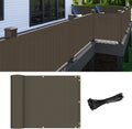 Patio Balcony Privacy Screen Brown 2.5ft x 50ft - Outdoor Mesh Railing