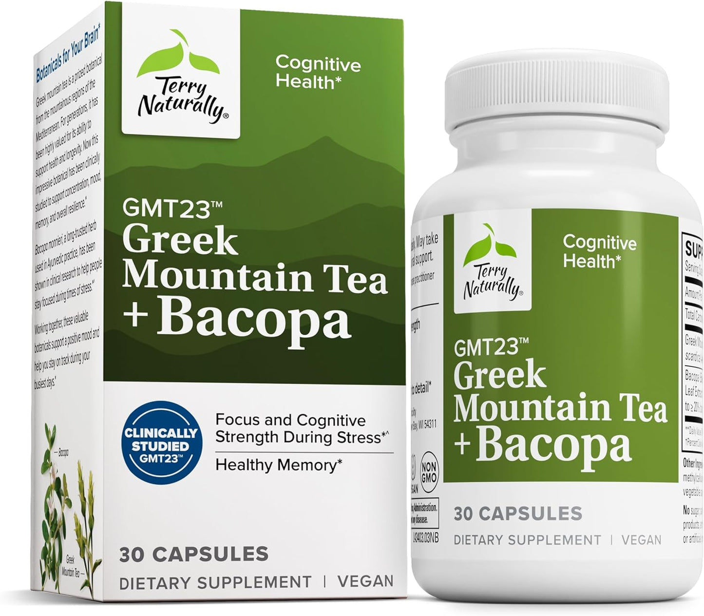 Greek Mountain Tea Plus Bacopa - Focus Support Supplement