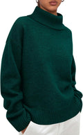 PRETTYGARDEN Womens Turtleneck Chunky Knit Sweater - Cozy Loose Fit