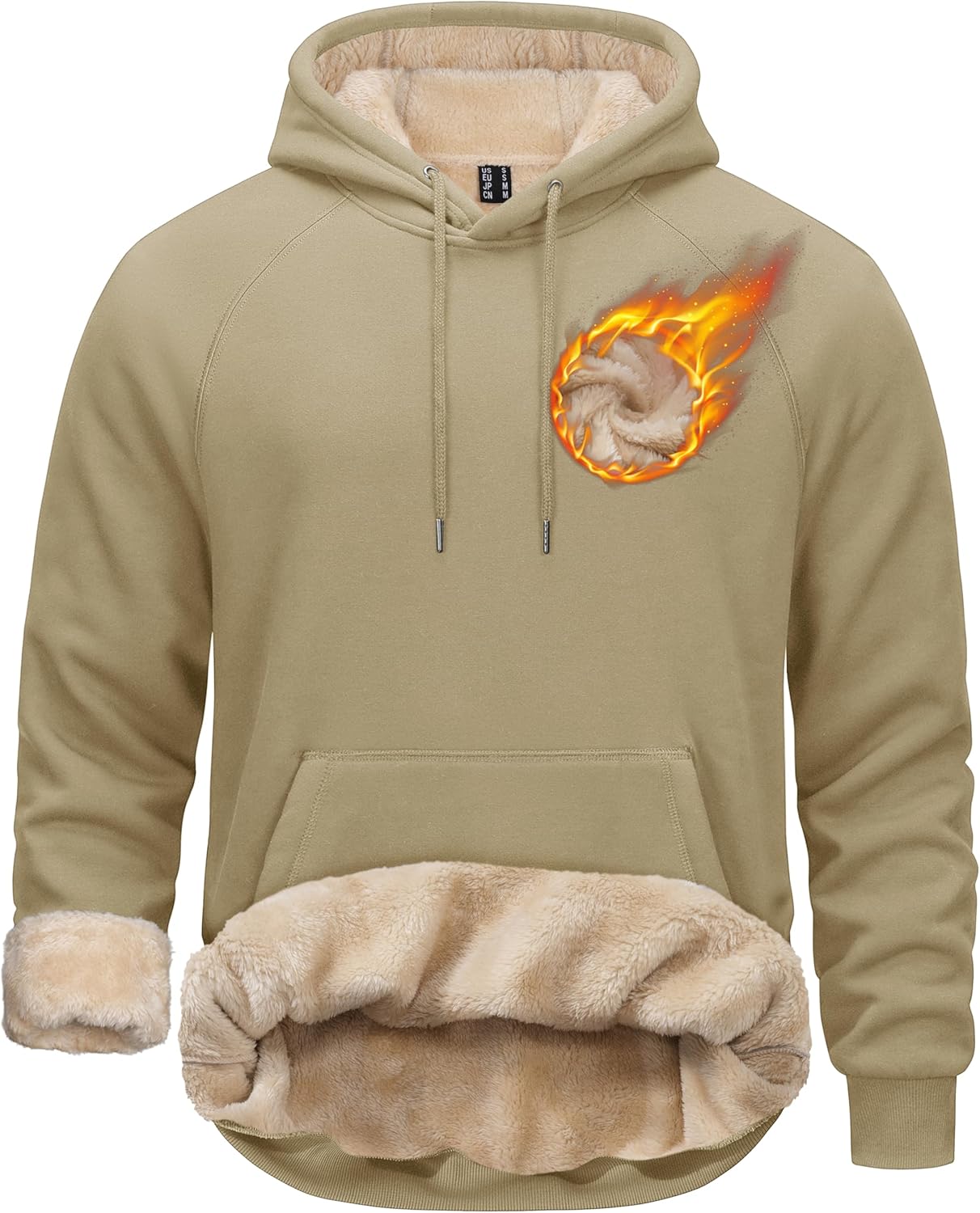 TACVASEN Men's Sherpa Lined Hoodies for Winter Warmth
