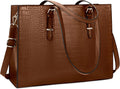 Laptop Bag for Women 15.6 in Leather Tote - Classy Professional