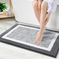 36x24 Dark Grey Microfiber Bath Mat - Extra Soft, Quick Dry