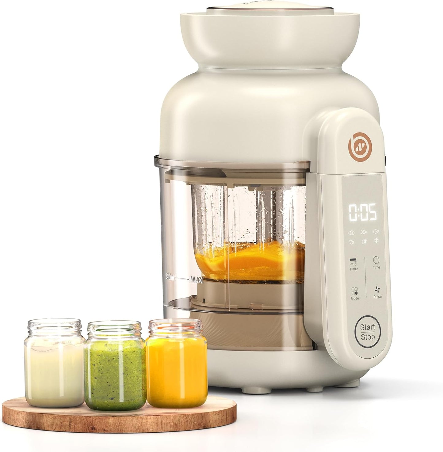 Auto Baby Food Maker with Touch Screen Control for Easy Cooking