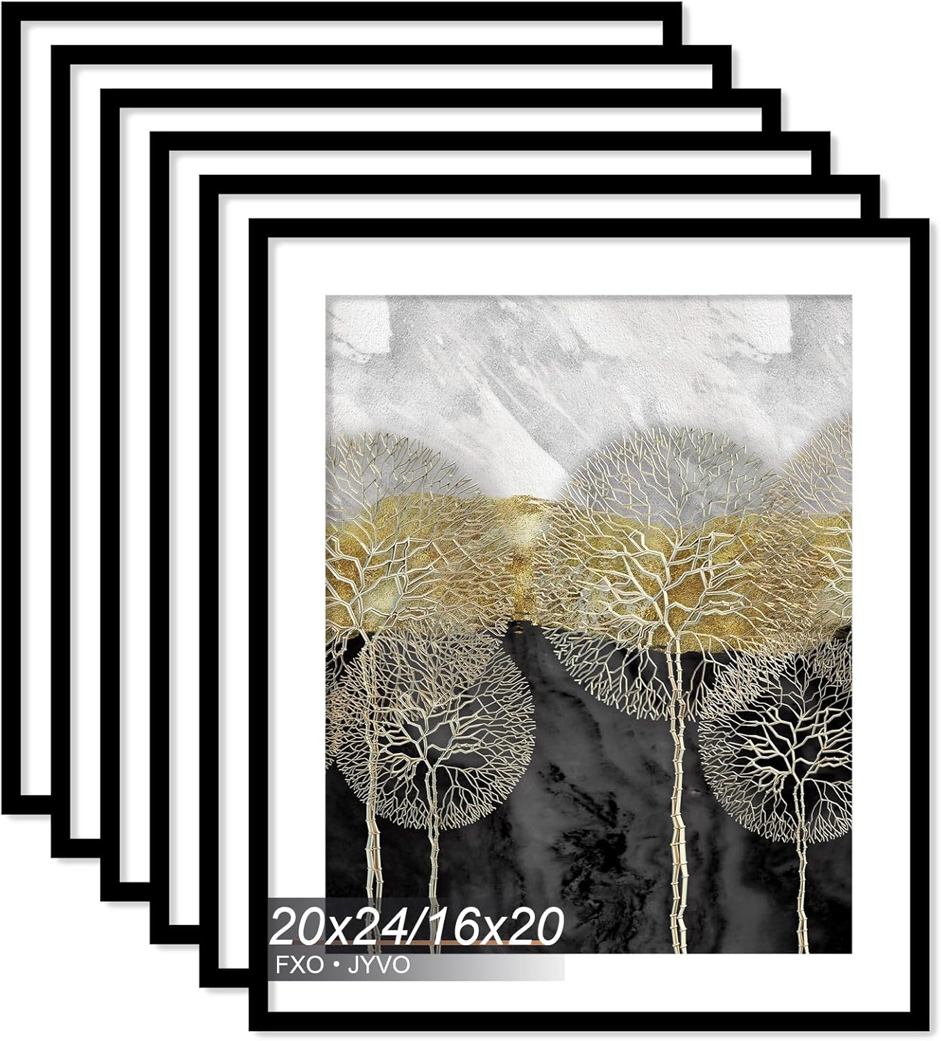 20x24 Picture Frame Set of 6 for Posters and Photos Display