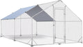 Outdoor Metal Chicken Coop Large Walk-in Poultry Cage - Weatherproof