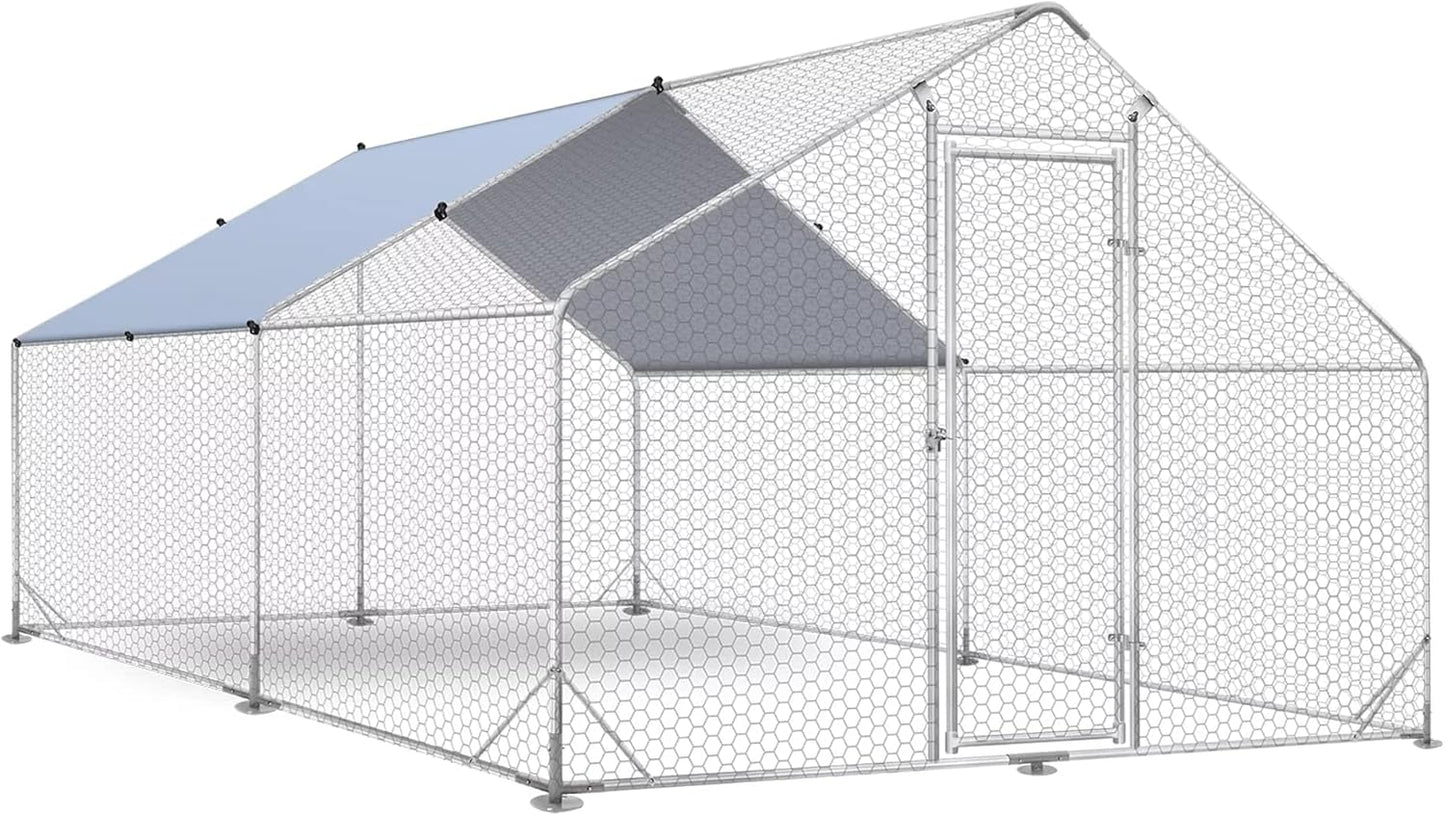 Outdoor Metal Chicken Coop Large Walk-in Poultry Cage for Farm