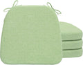 D-Shaped Chair Cushions 2 in Thick Dining Chair Pads - Pear Green